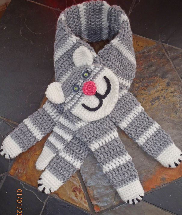 Crochet Neck Warmer Kitty The Huger By Fibreromance