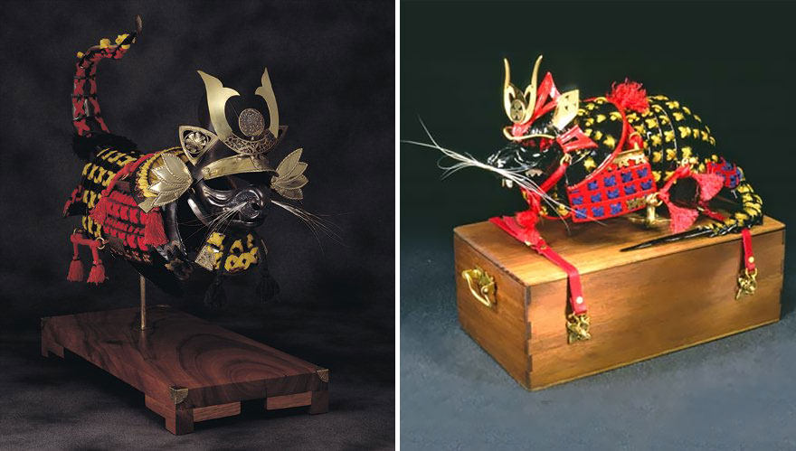 Artist Creates Cat And Mice Armor Based On Different Historical Eras