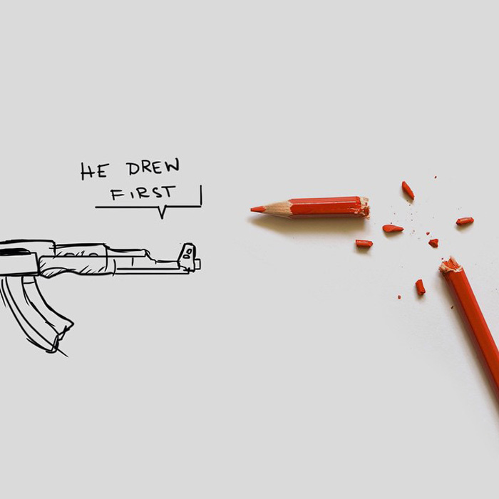 The Pen Is Mightier Than The Sword: 28 Cartoonists Pay Tribute To The Victims Of The Charlie Hebdo Shooting