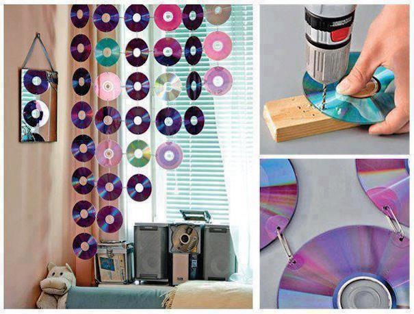 Curtain Decoration With Cds