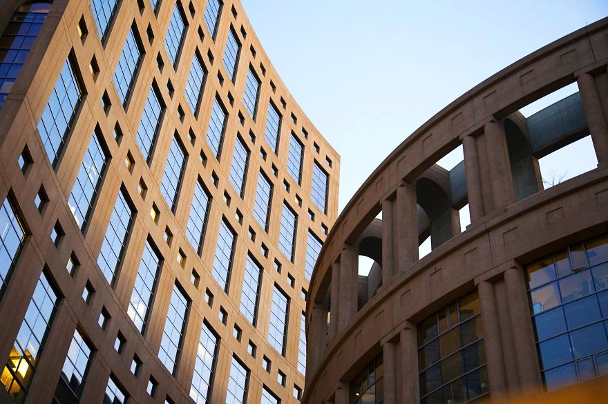 Vancouver Central Library, Vancouver , Canada, Has Nine-stories And Resembles The Colosseum