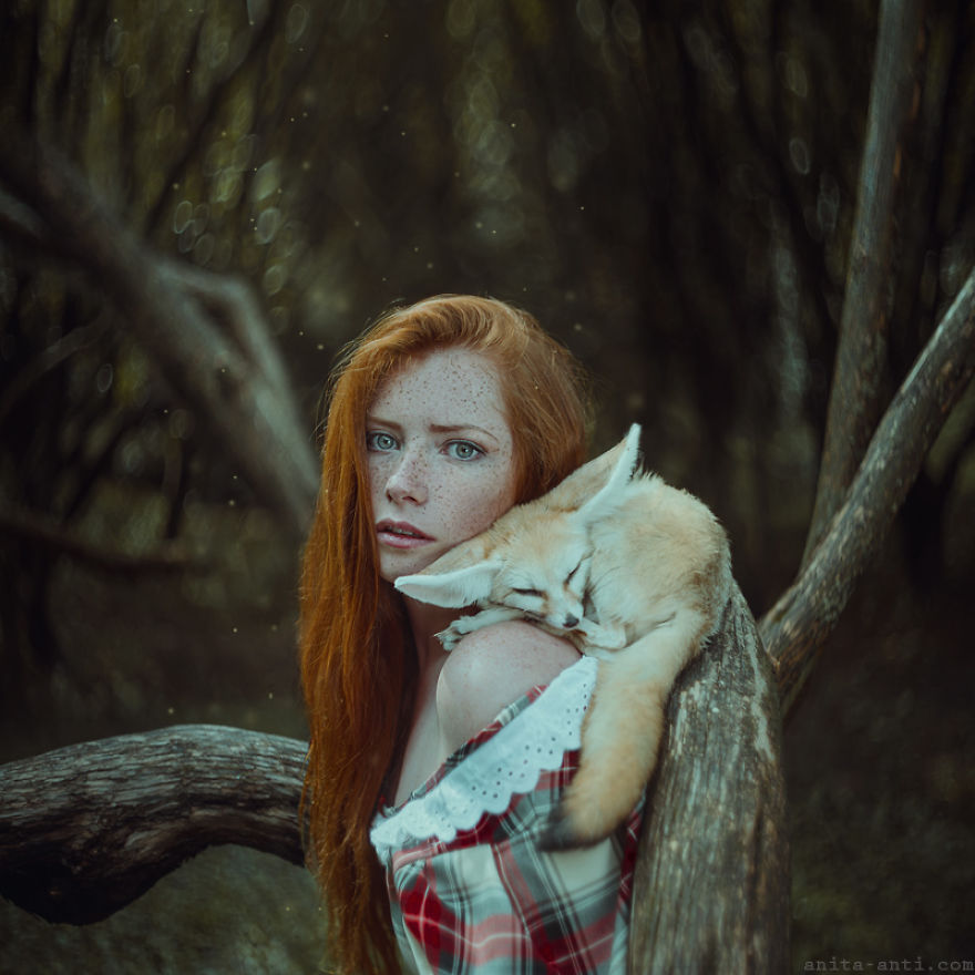 Ukrainian Photographer Brings Fairytales To Life In Magical Portraits Of Women With Animals
