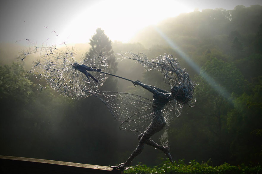 Fairy Sculptures Dancing With Dandelions