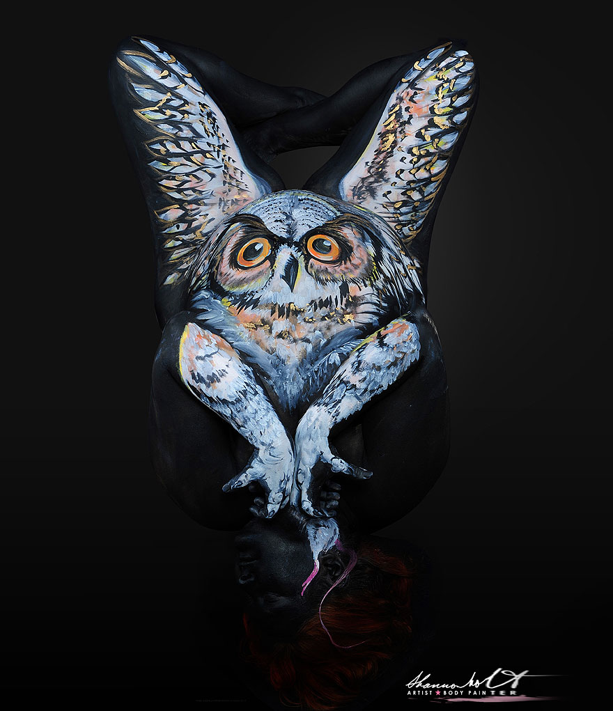 Artist Masterfully Turns Humans Into Animals Using Body Paint