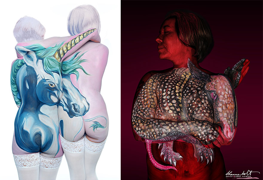 Artist Masterfully Turns Humans Into Animals Using Body Paint