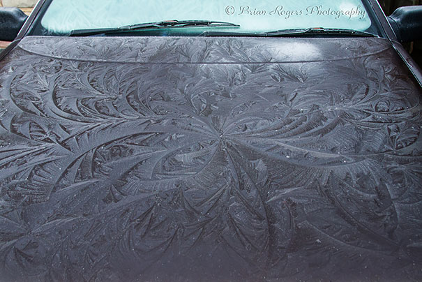 Neighbours Car With Frost Pattern