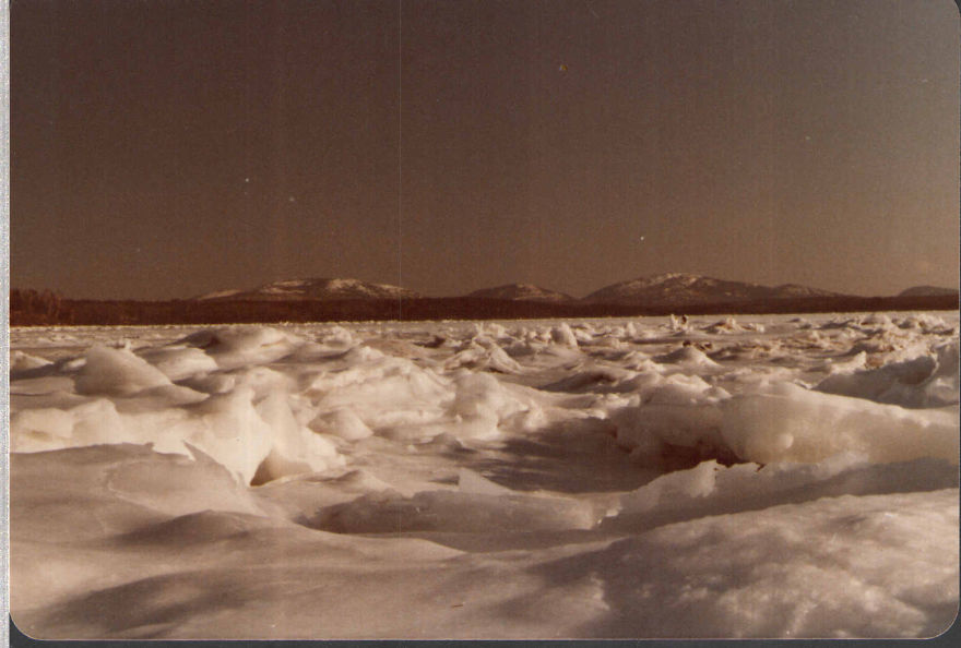 Cadillac Mountan Maine Across Frozen Bay