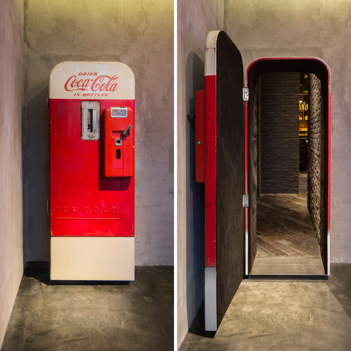 There’s A Hidden Bar Behind This Vintage Coke Vending Machine in Shanghai
