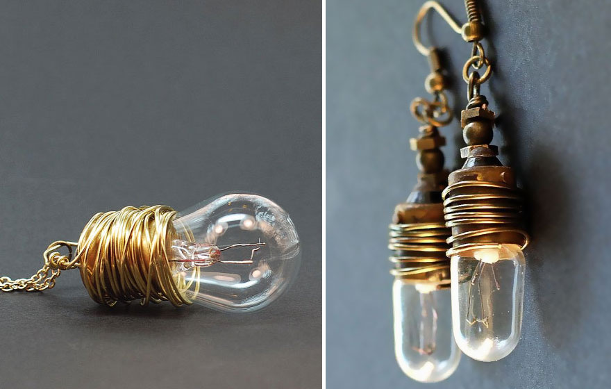 Steampunk Light Bulb Jewelry