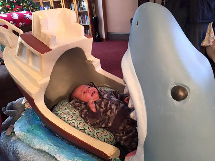 Uncle Makes Jaws-Inspired Crib For His 2-Month-Old Nephew