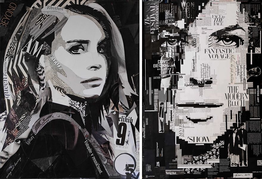 I Make Portraits From Pieces Of Magazines