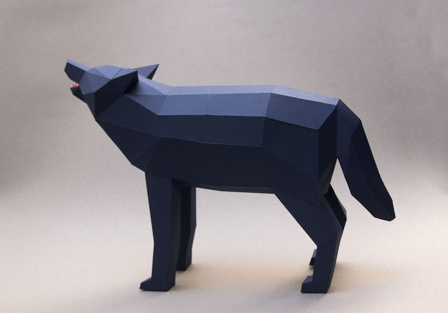 We Are A Couple Of Artists Who Create Lowpoly Animals From Paper