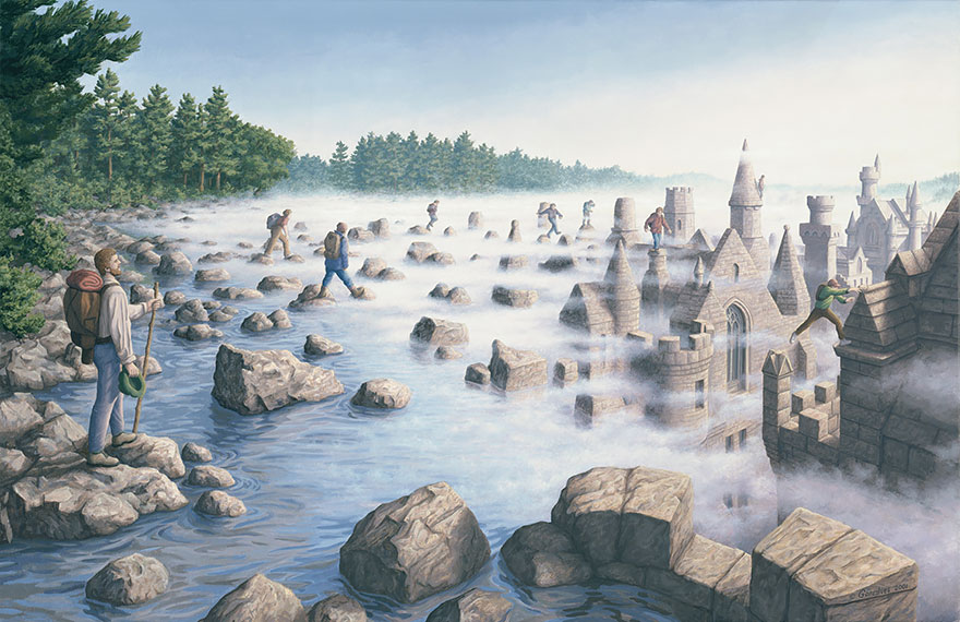25 Optical Illusion Art Pieces Made by Rob Gonsalves