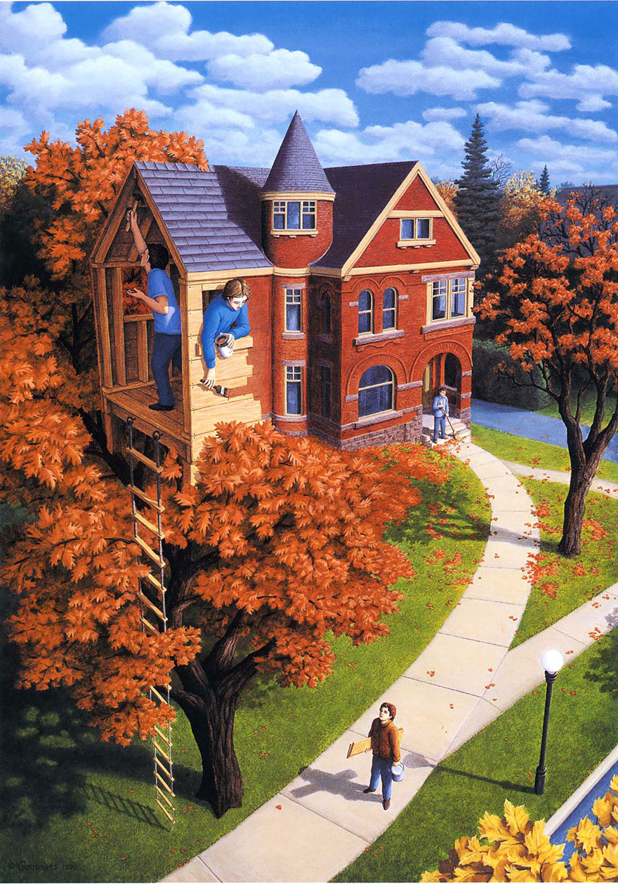 25 Optical Illusion Art Pieces Made by Rob Gonsalves