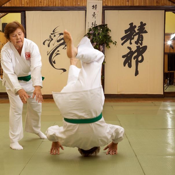 Women Aikido Group In Novosibirsk. Youngest Member Is 55 Years Old, The Oldest - 75