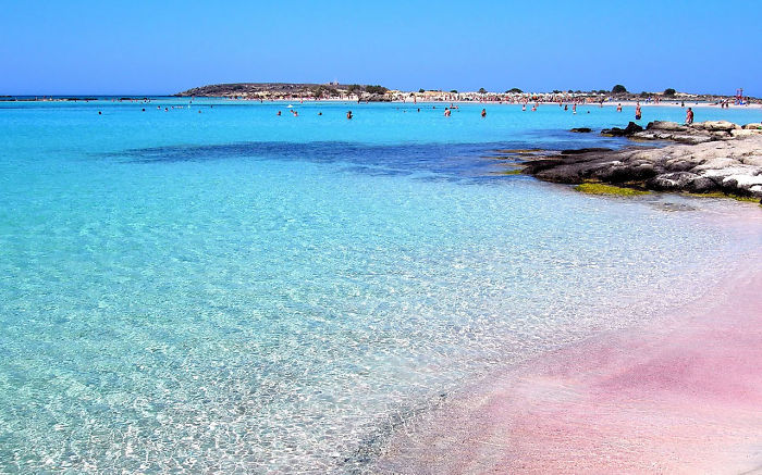 Elafonisi, Pink Sand Beach. Greece, Crete.
