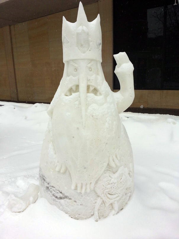 Adventure Time Snow Sculpture