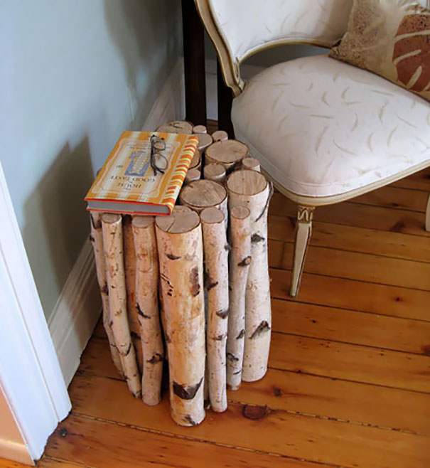 Birch Log Table