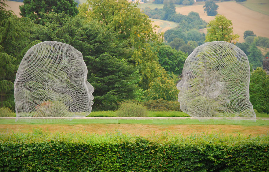 Talking Heads Wire Sculpture