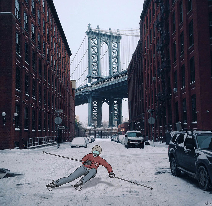 Czech Animator Adds Her Witty Illustrations To Photos Of New York