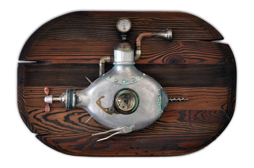 Lithuanian Artist Creates Steampunk Assemblages From Various Metal Parts