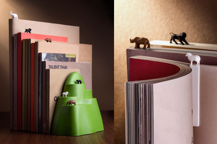 Qualy Book Mountain: Bookmarks & Bookend.