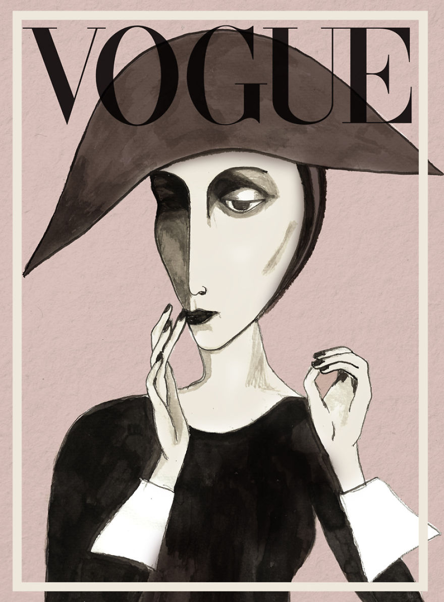 I Used Ink To Draw Vogue Cover Icons