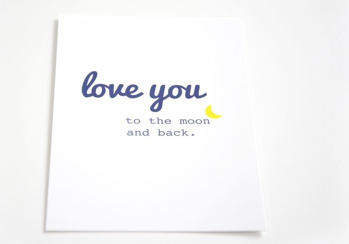 Postcard "love You.." - Blue
