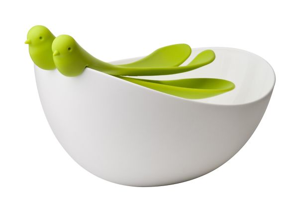 Sparrows Salad Bowl And Servers