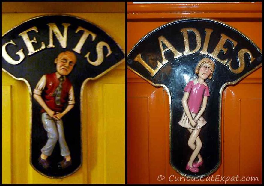 20 Funny & Unique Bathroom Signs From Around The World