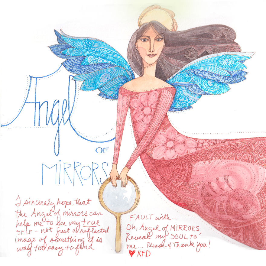 As A Healing Therapy I Drew One Angel A Day For A Month