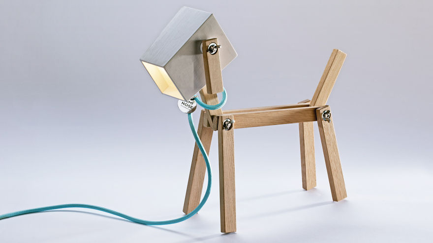 Luminose: We Designed A Wooden Table Lamp That Can Flex Like A Dog