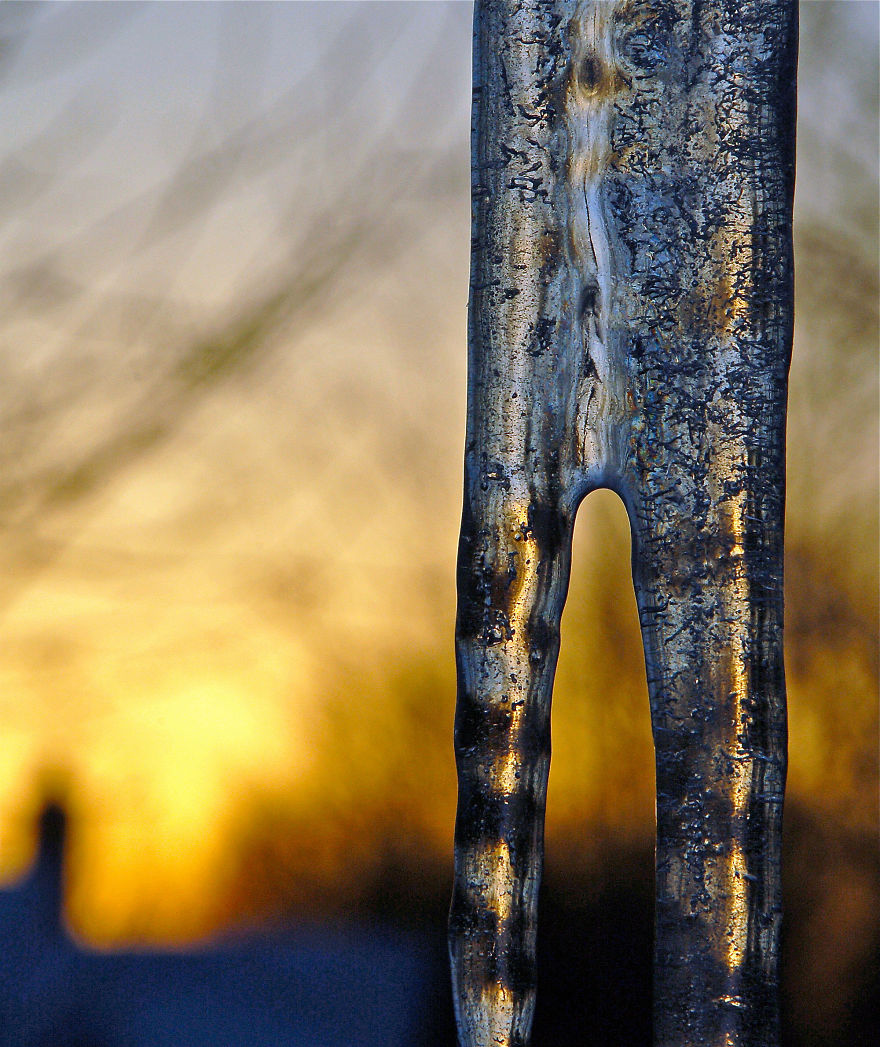 Icicle Scapes, From My Window, Michigan