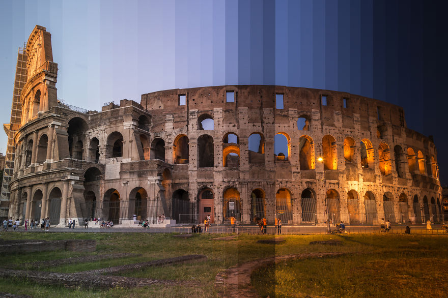 Time Sliced: I Photograph Iconic Buildings From Day To Night And Combine Them In One Picture