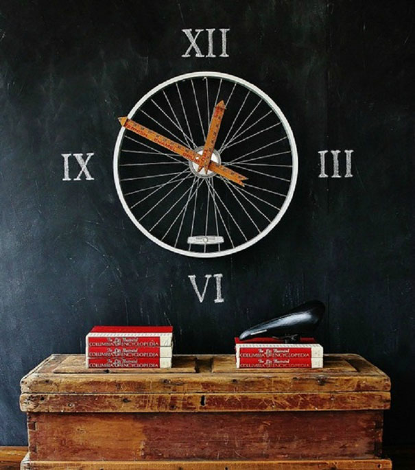 Bicycle Wheel Turned Into Clock
