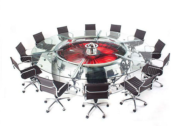 Boeing 747 Jumbo Jet Engine Turned Into Conference Table