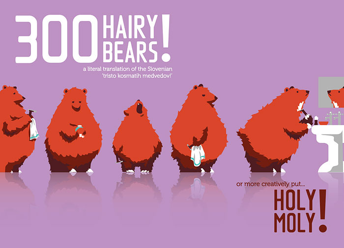 300 Hairy Bears Help Launch Creative Translation Agency