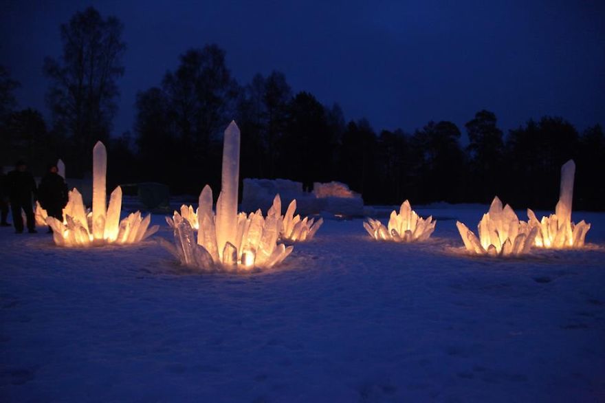 I Built A Cristal Garden On A Frozen Lake In Sweden