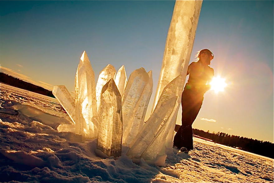 I Built A Cristal Garden On A Frozen Lake In Sweden