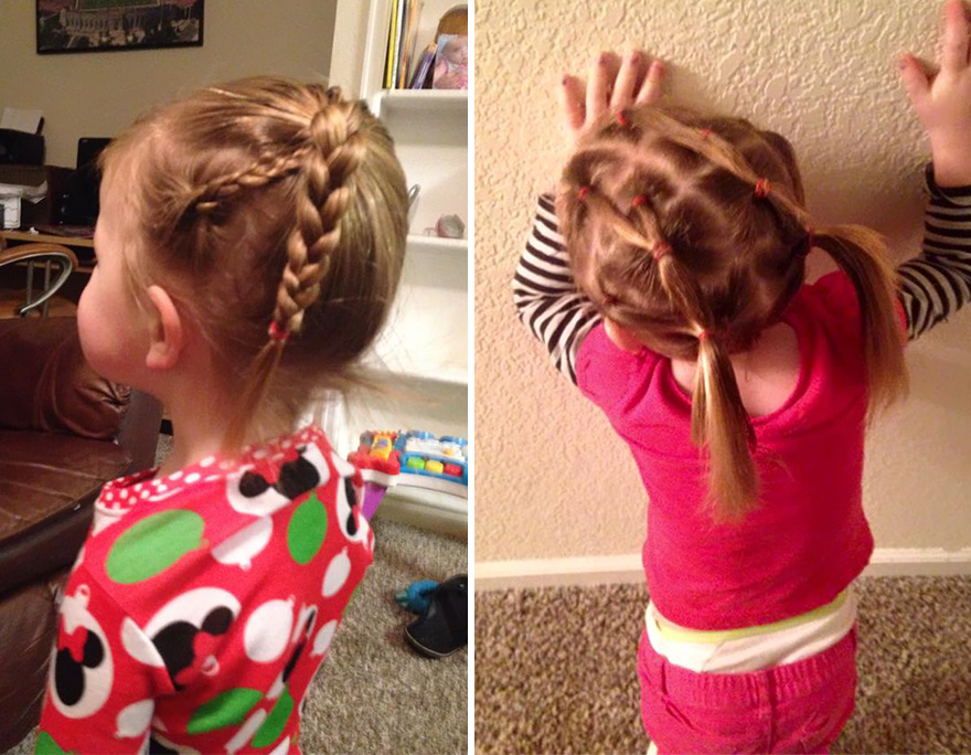 Single Dad Couldn't Do His Daughter's Hair, So He Went To Beauty School |  Bored Panda