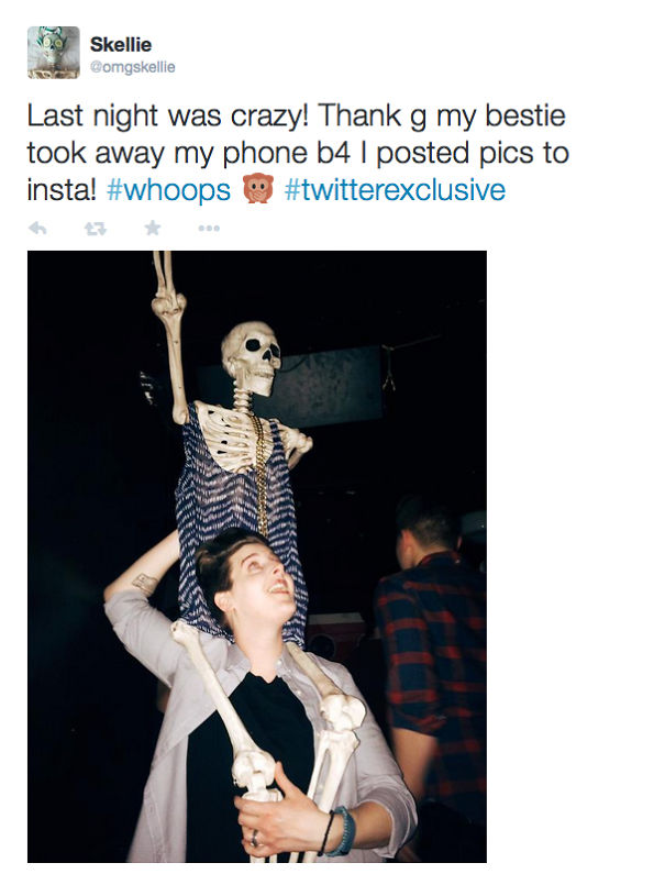 Instagramming Skeleton Gets A Twitter Account