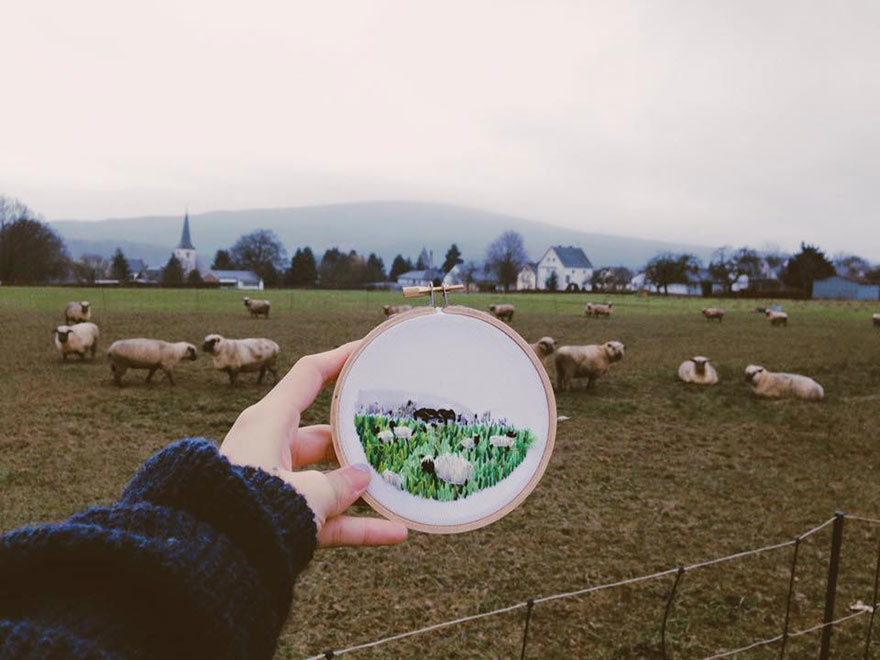 Sew Wanderlust: Instead Of Taking Photos, This Designer Embroiders Her Travels On-Site