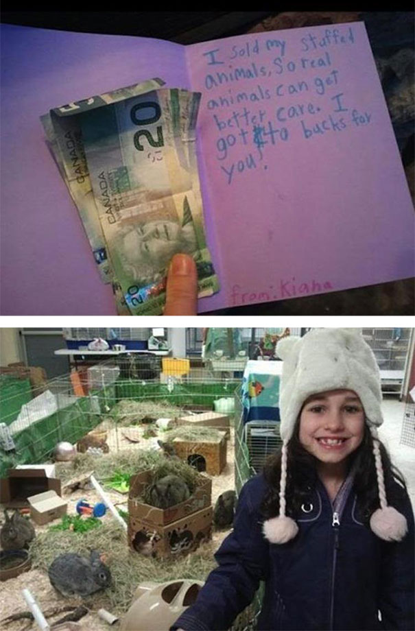 Girl Sells Her Stuffed Animals And Donates The Money To A Local Animal Shelter