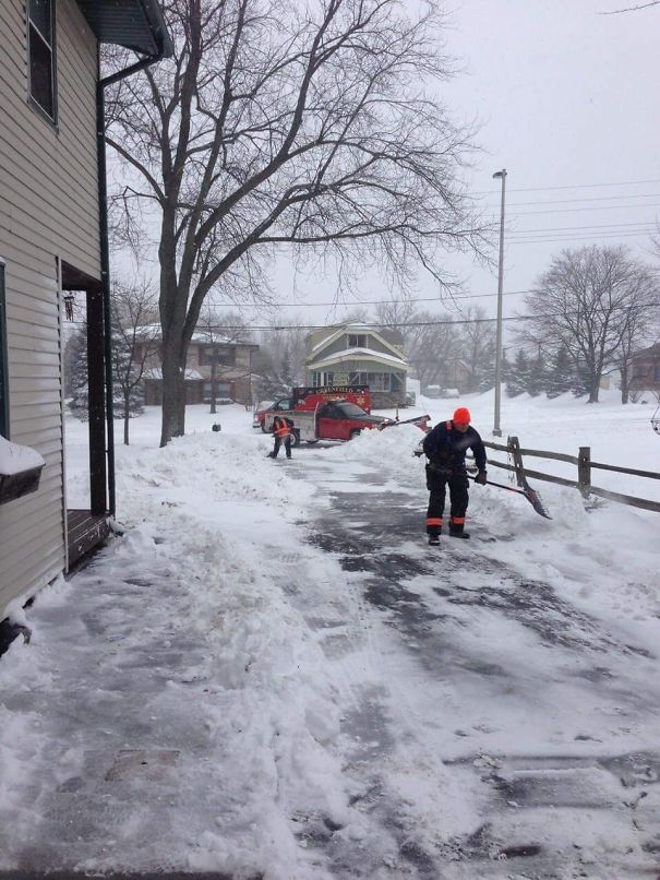 An Elderly Man Had A Heart Attack While Shoveling His Driveway. Paramedics Took Him To The Hospital, Then Returned To Finish Shoveling His Driveway For Him