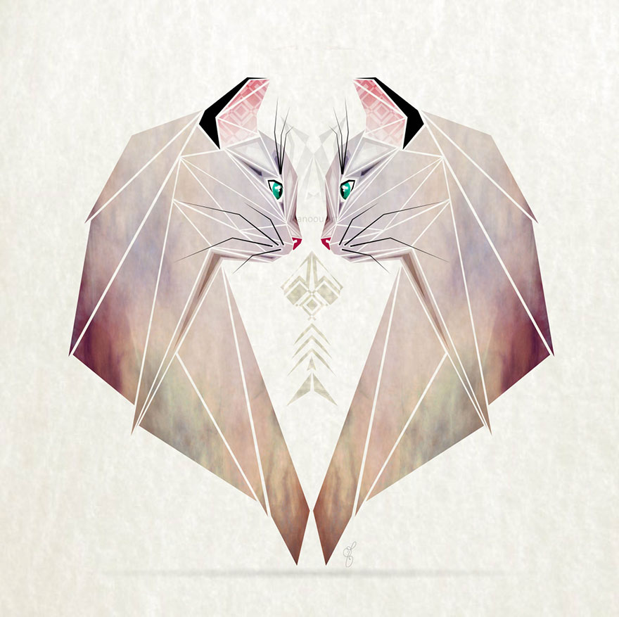 Inspired By Tangram, I Started Creating Geometric Illustrations Of Animals