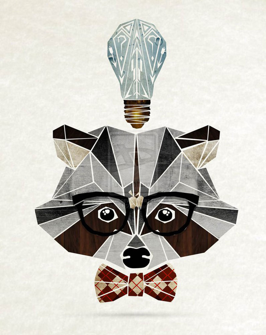Inspired By Tangram, I Started Creating Geometric Illustrations Of Animals