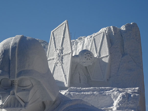 Japanese Army Uses 3,500 Tons Of Snow To Create Massive Star Wars Sculpture For Snow Festival
