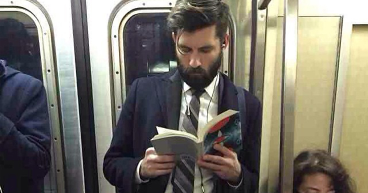 Image result for reading on the train
