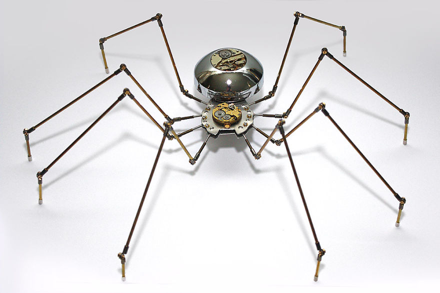 Spider Sculpture Made From Recycled Materials