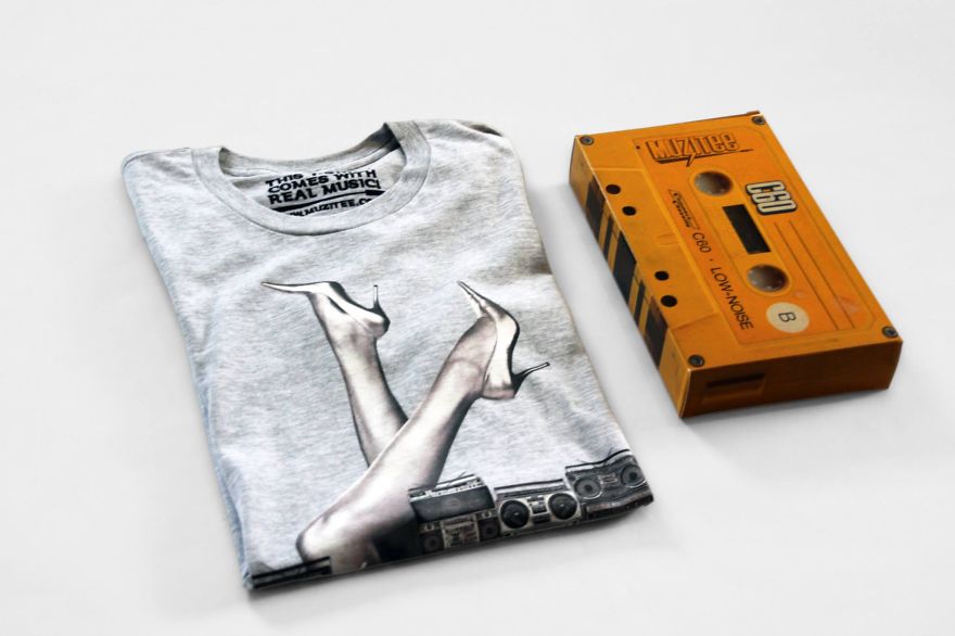 Cassette Packaging For Music T-shirts